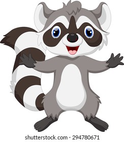 Cute raccoon cartoon