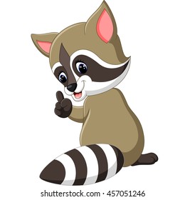cute raccoon cartoon