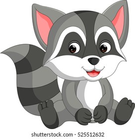 cute raccoon cartoon
