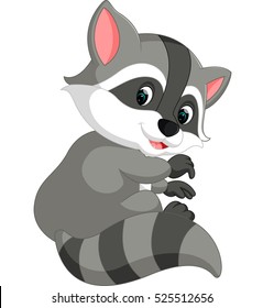 cute raccoon cartoon