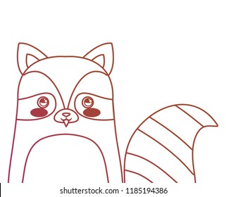 cute raccoon cartoon animal wildlife