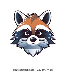 cute raccoon cartoon mascot vector illustration