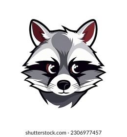 cute raccoon cartoon mascot vector illustration