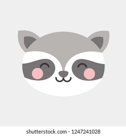 cute raccoon character vector design, greeting card, invitation, greeting card, poster, with cute, cartoon hand drawn watercolor background