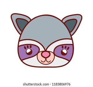 cute raccoon head with costume mask