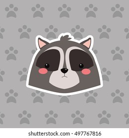 cute raccoon head image