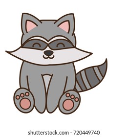 cute raccoon icon