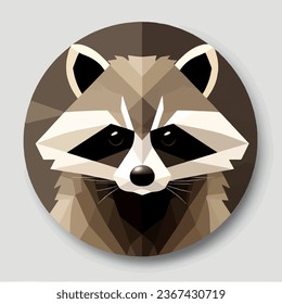 a cute raccoon minimal icon