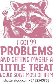 Cute Raccoon t-shirt design.every raccoon t-shirt