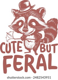 Cute Raccoon t-shirt design.every raccoon t-shirt