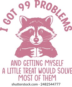 Cute Raccoon t-shirt design.every raccoon t-shirt