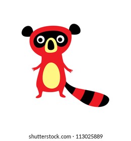 cute raccoon vector