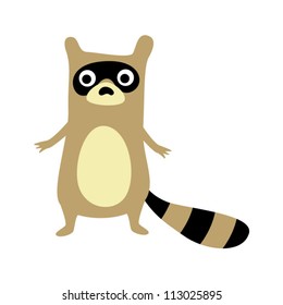 cute raccoon vector