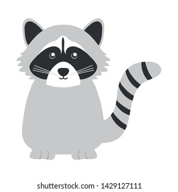 cute raccoon woodland animal character