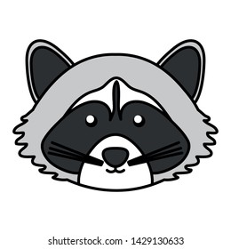 cute raccoon woodland animal character