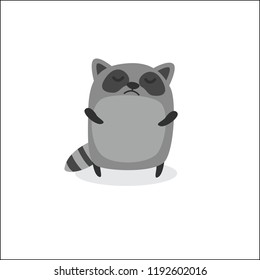 Cute Racoon Cartoon 