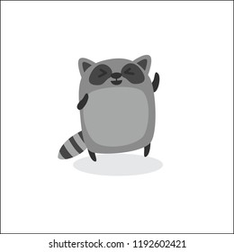 Cute Racoon Cartoon 