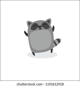 Cute Racoon Cartoon 