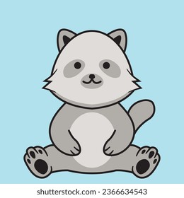 Cute Racoon Mascot Vector Illustration