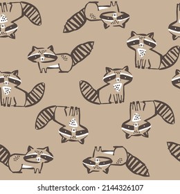 1,087 Racoon seamless pattern Images, Stock Photos & Vectors | Shutterstock