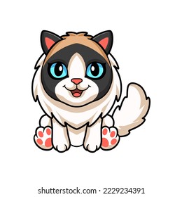 Cute rag doll cat cartoon