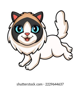 Cute rag doll cat cartoon
