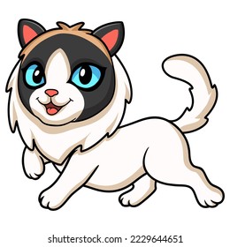 Cute rag doll cat cartoon