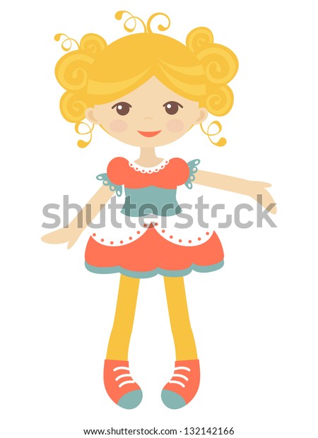 Cute Rag Doll Illustration Stock Vector (Royalty Free) 132142166