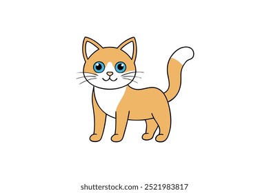 Cute ragdoll cartoon vector illustration in a playful style Perfect for kids designs playful projects and fun themed artworks