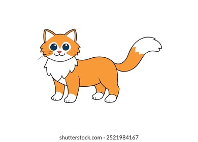 Cute ragdoll cartoon vector illustration in a playful style Perfect for kids designs playful projects and fun themed artworks