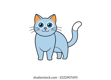 Cute ragdoll cartoon vector illustration in a playful style Perfect for kids designs playful projects and fun themed artworks