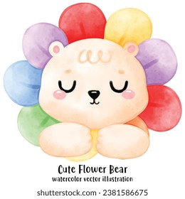 Cute Rainbow Bear, Rainbow, Lion, Cute bear