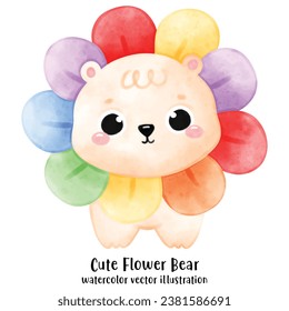 Cute Rainbow Bear, Rainbow, Lion, Cute bear