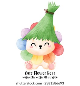 Cute Rainbow Bear, Rainbow, Lion, Cute bear