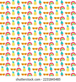 cute rainbow character background vector