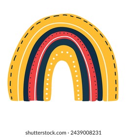 Cute rainbow clipart. Children's illustration.