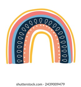 Cute rainbow clipart. Children's illustration.