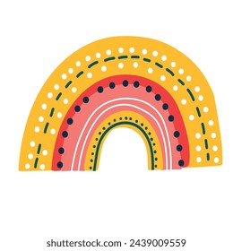 Cute rainbow clipart. Children's illustration.