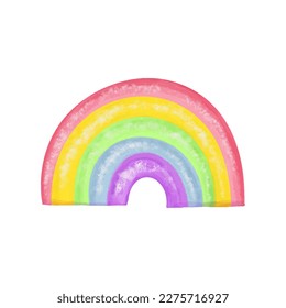 Cute rainbow color abstract paint on white background