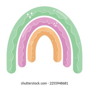 diseño de arco iris lindo sobre blanco