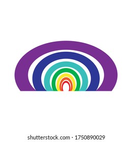 cute rainbow graphic illustration. rainbow abstract background. rainbow vector in white background.