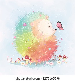 Cute Rainbow Hedgehog