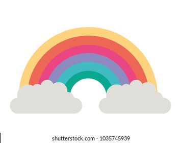 lindo icono aislado arco iris