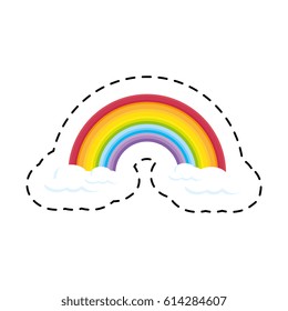 cute rainbow isolated icon