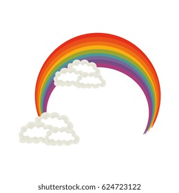 cute rainbow isolated icon