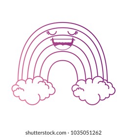 cute rainbow kawaii character