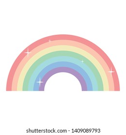 cute rainbow spectrum icon vector illustration