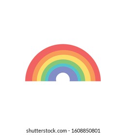 cute rainbow spring isolated icon vector illustration design