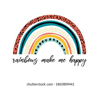 Cute rainbow. Vector illustration design for fashion fabrics, textile graphics, prints.	