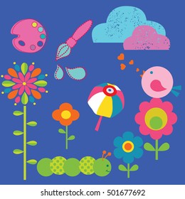 cute rainbows pattern
